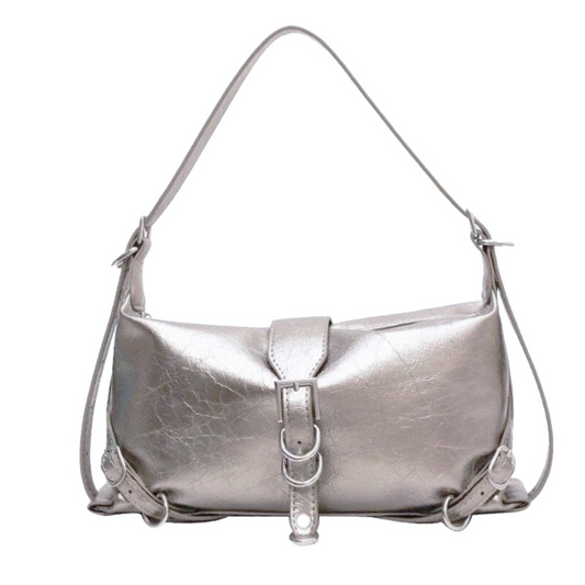 Metallic Accent Shoulder Bag
