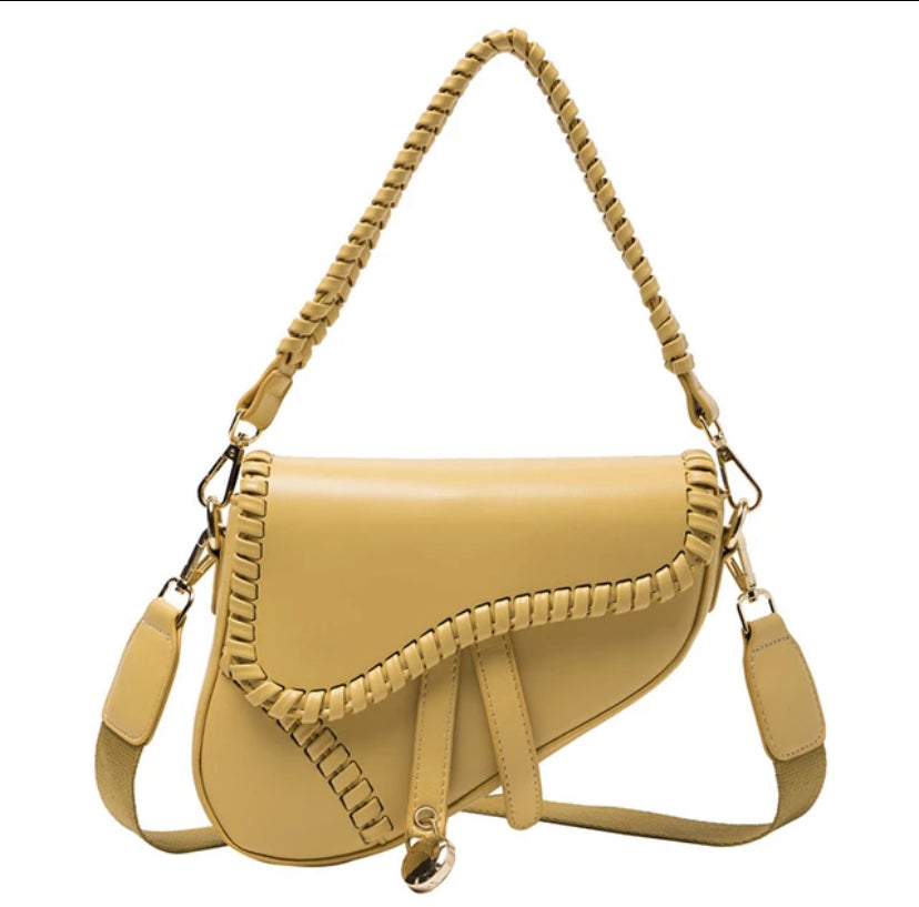 Minimalist Saddle Bag Yellow