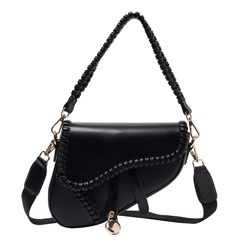 Minimalist Saddle Bag Black