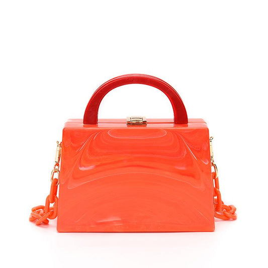 Orange top handle bag