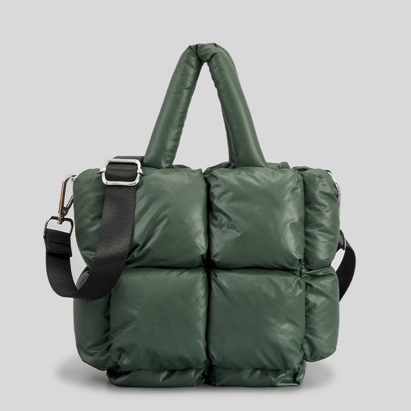 Green Mini  Puffer Tote Bag