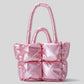Pink Quilted Tote Bag