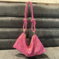 Pink Rhinestone Clutch Bag
